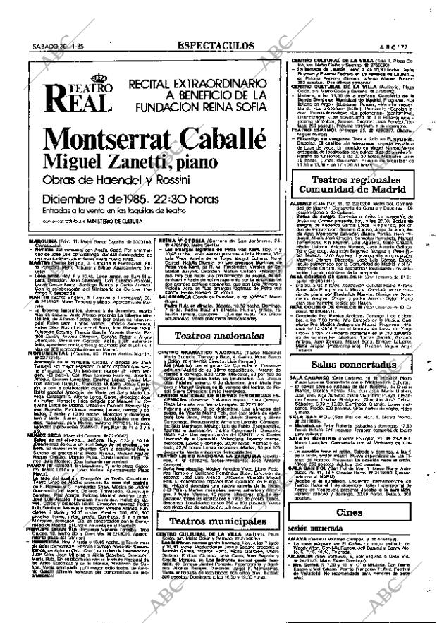 ABC MADRID 30-11-1985 página 77