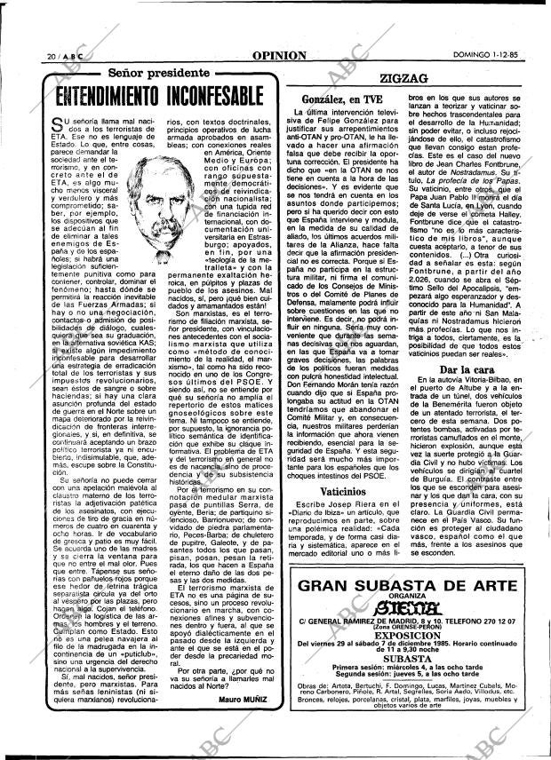 ABC MADRID 01-12-1985 página 20