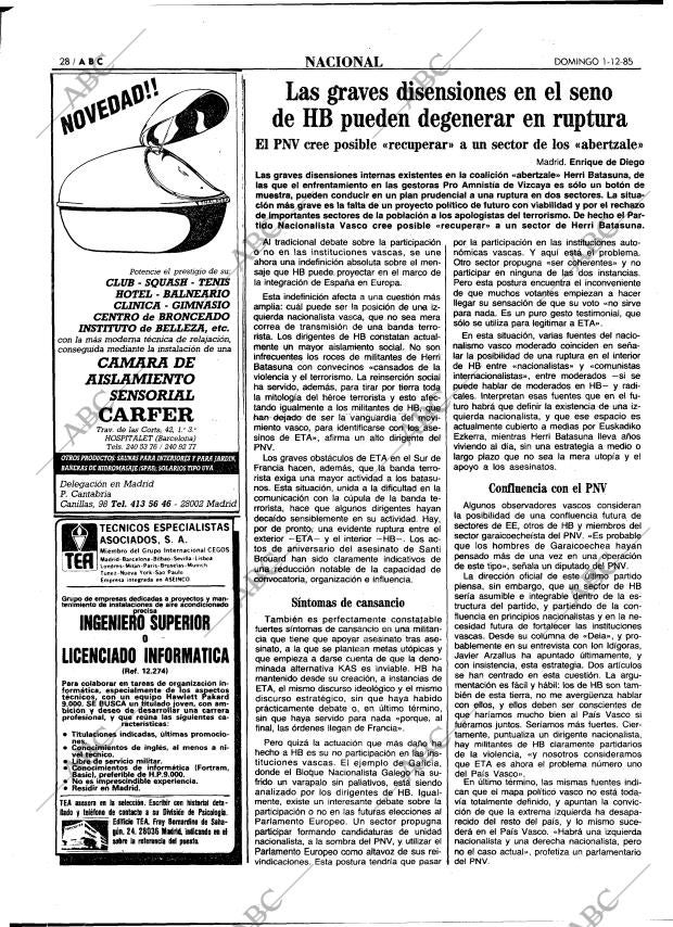 ABC MADRID 01-12-1985 página 28