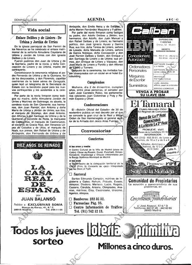 ABC MADRID 01-12-1985 página 43