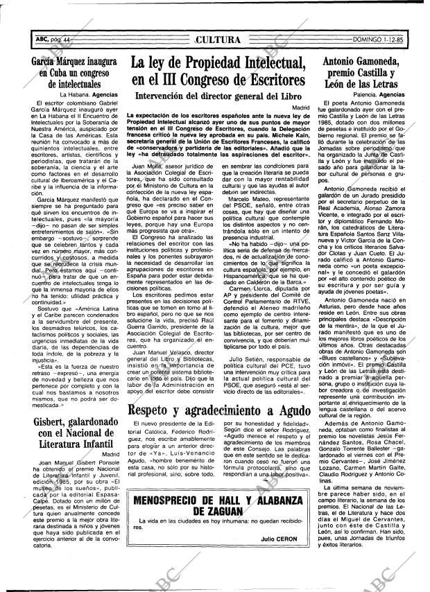 ABC MADRID 01-12-1985 página 44
