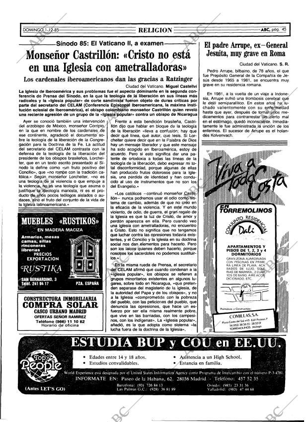 ABC MADRID 01-12-1985 página 45