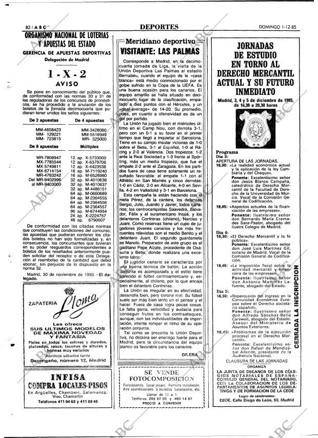 ABC MADRID 01-12-1985 página 82