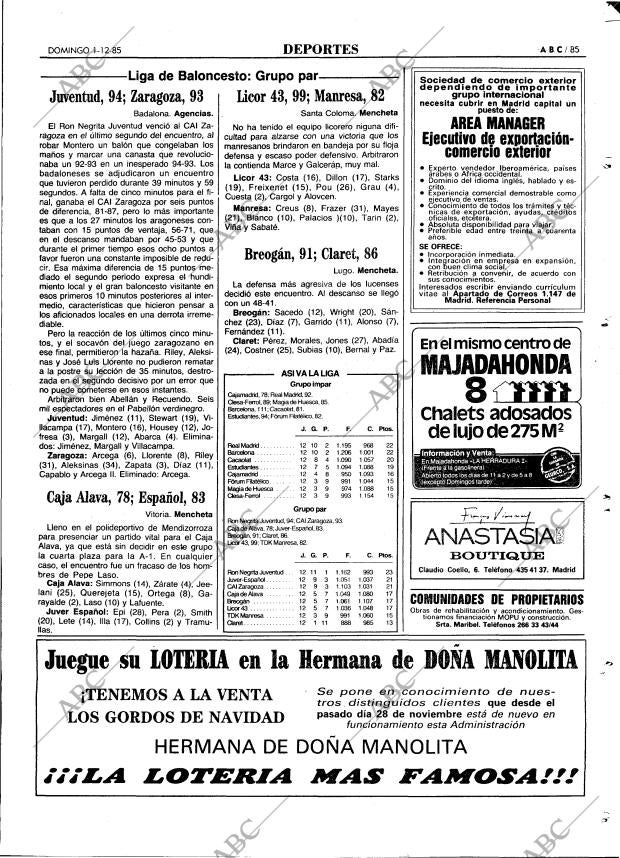 ABC MADRID 01-12-1985 página 85