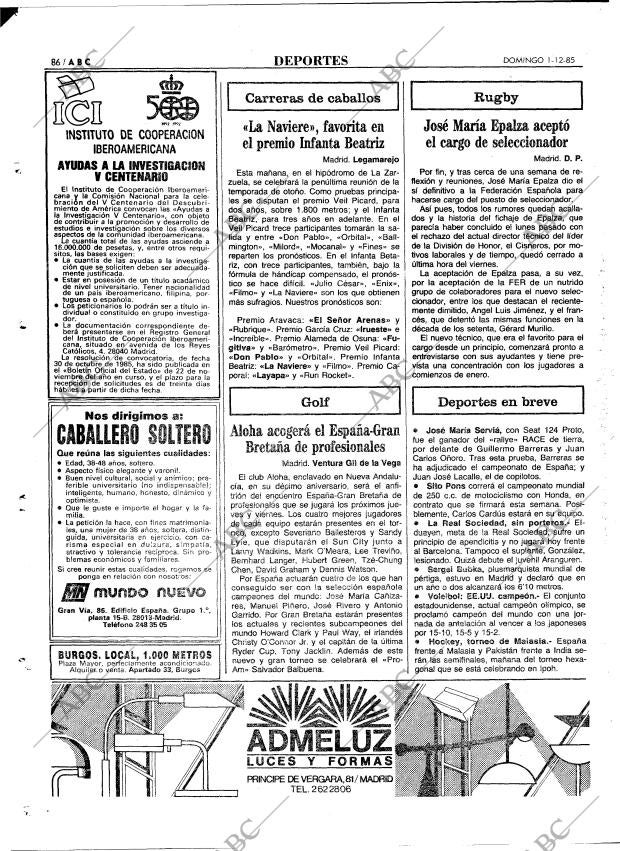 ABC MADRID 01-12-1985 página 86