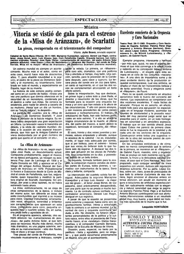 ABC MADRID 01-12-1985 página 87