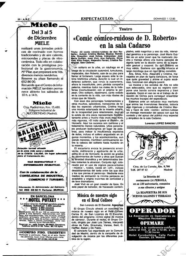 ABC MADRID 01-12-1985 página 88