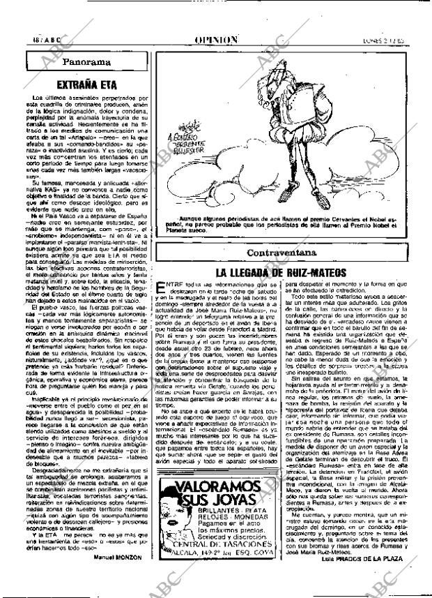 ABC MADRID 02-12-1985 página 18