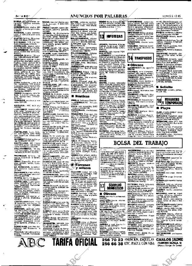 ABC MADRID 02-12-1985 página 84
