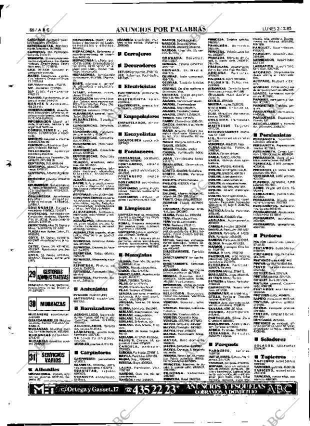 ABC MADRID 02-12-1985 página 86