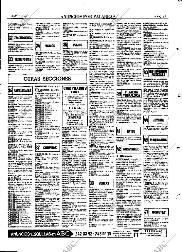 ABC MADRID 02-12-1985 página 87