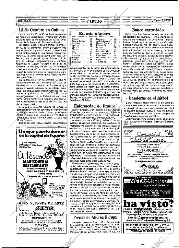ABC MADRID 03-12-1985 página 14