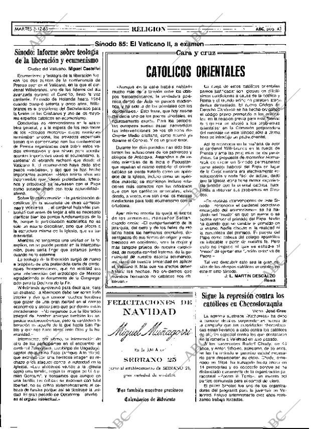 ABC MADRID 03-12-1985 página 43