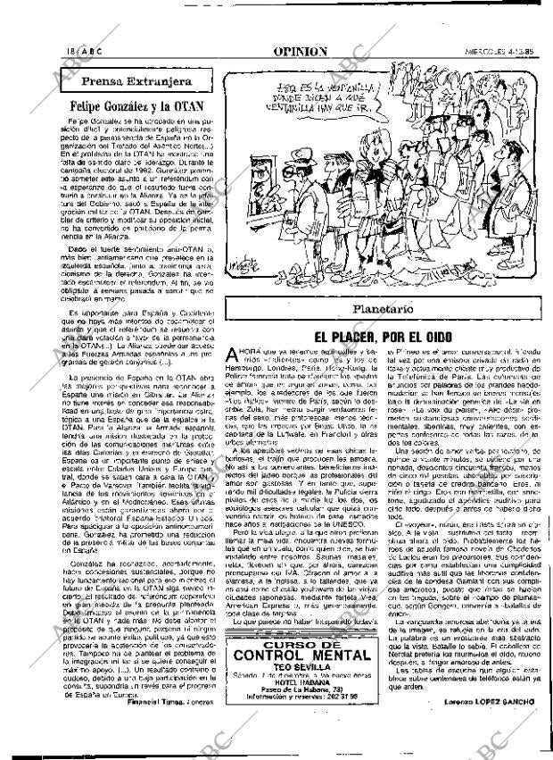 ABC MADRID 04-12-1985 página 18