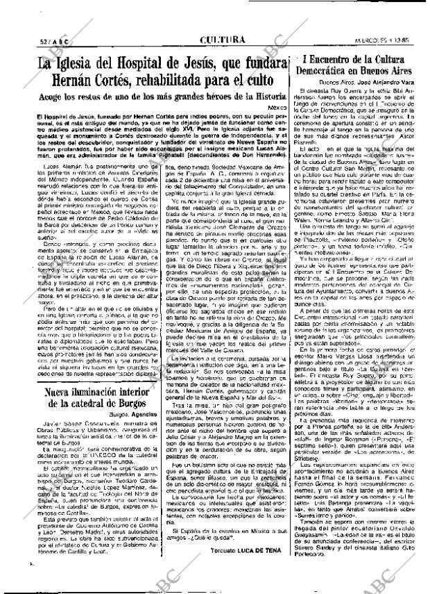 ABC MADRID 04-12-1985 página 52