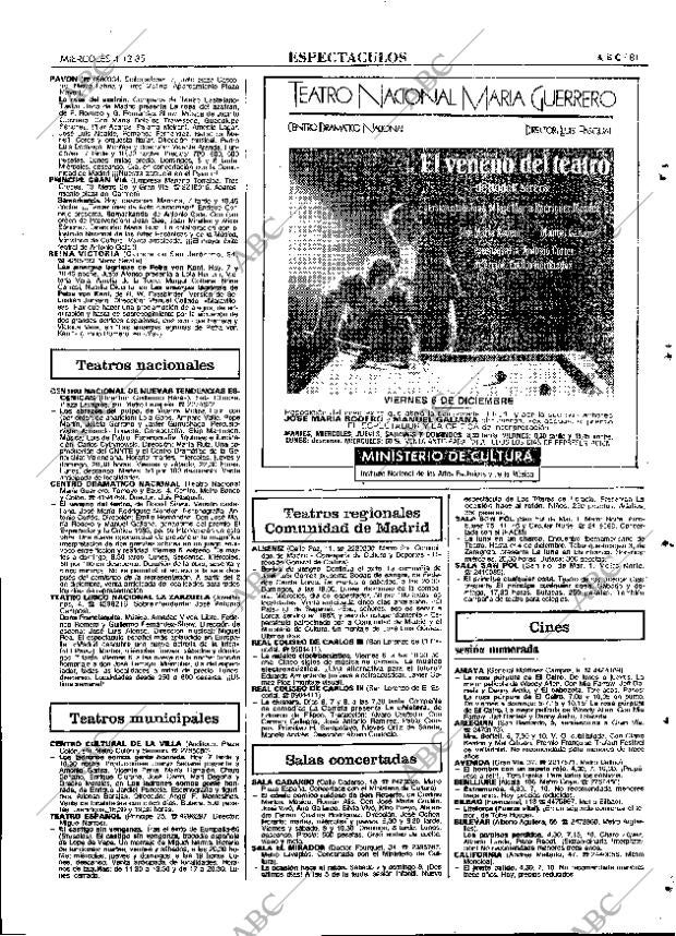 ABC MADRID 04-12-1985 página 81