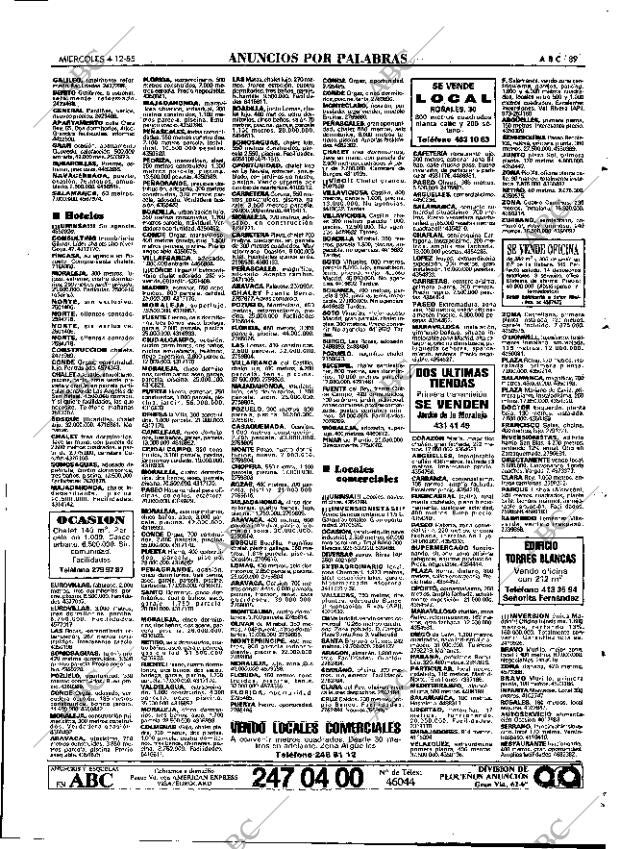 ABC MADRID 04-12-1985 página 89
