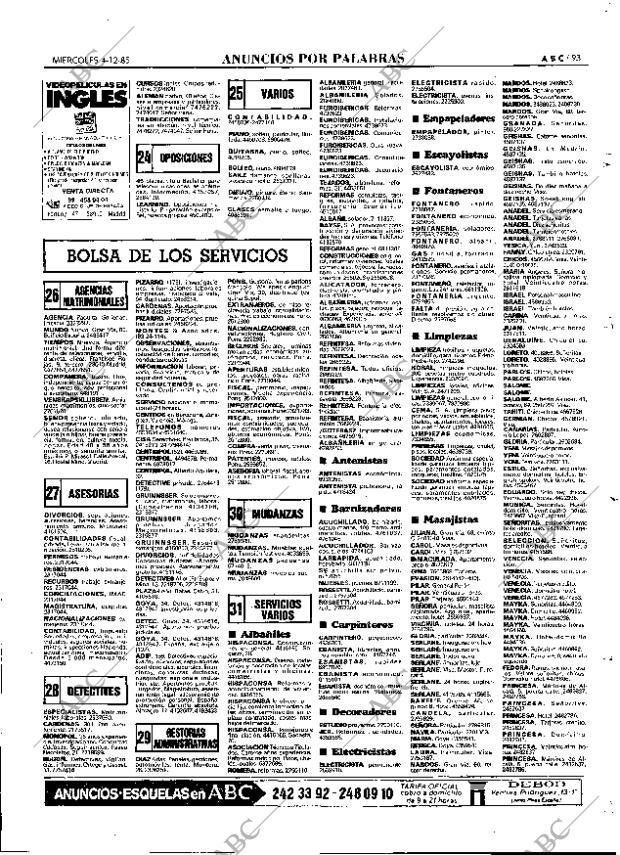 ABC MADRID 04-12-1985 página 93