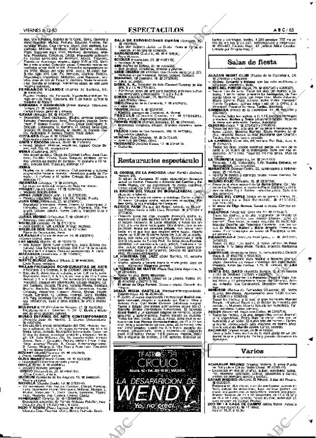 ABC MADRID 06-12-1985 página 83