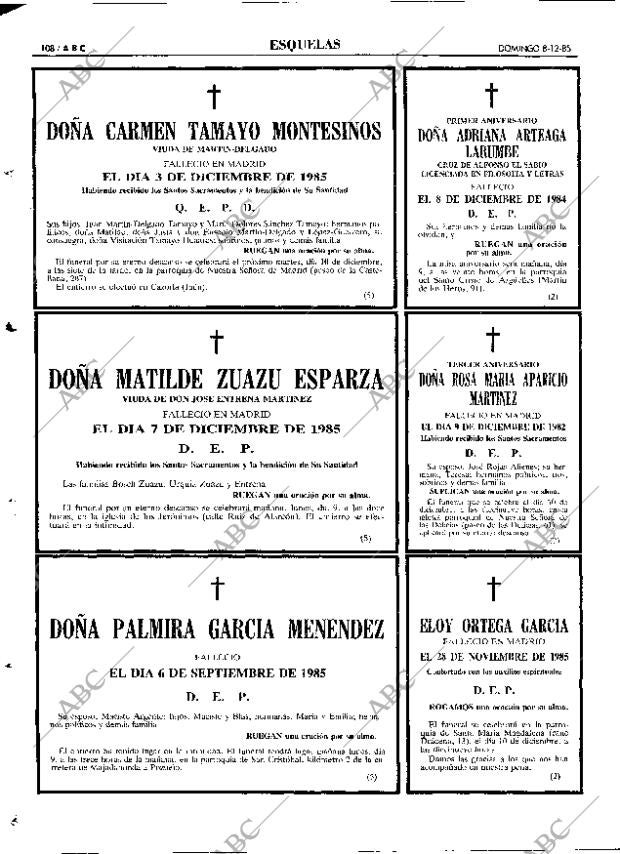 ABC MADRID 08-12-1985 página 108