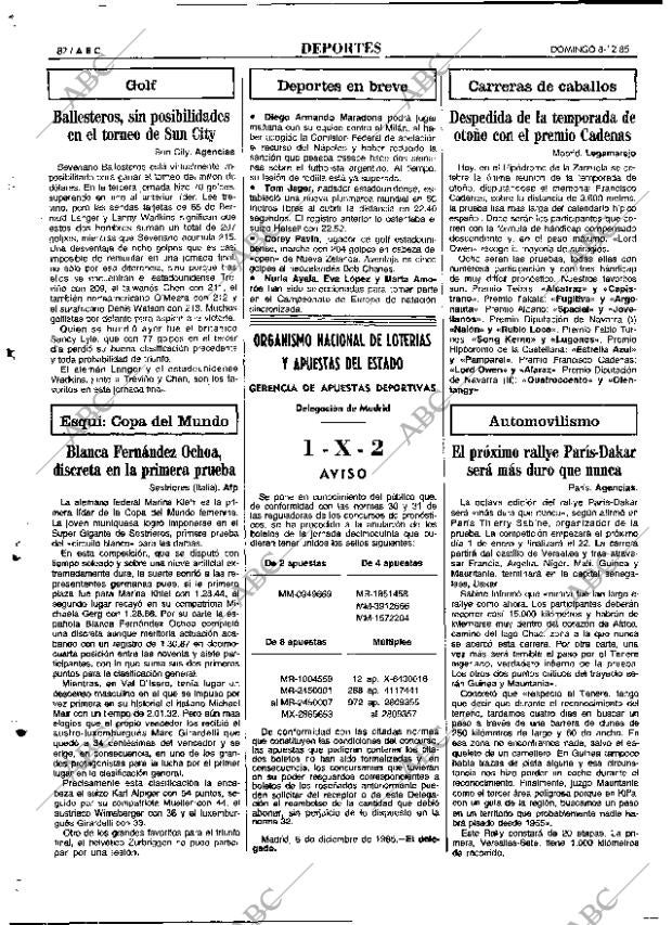 ABC MADRID 08-12-1985 página 82