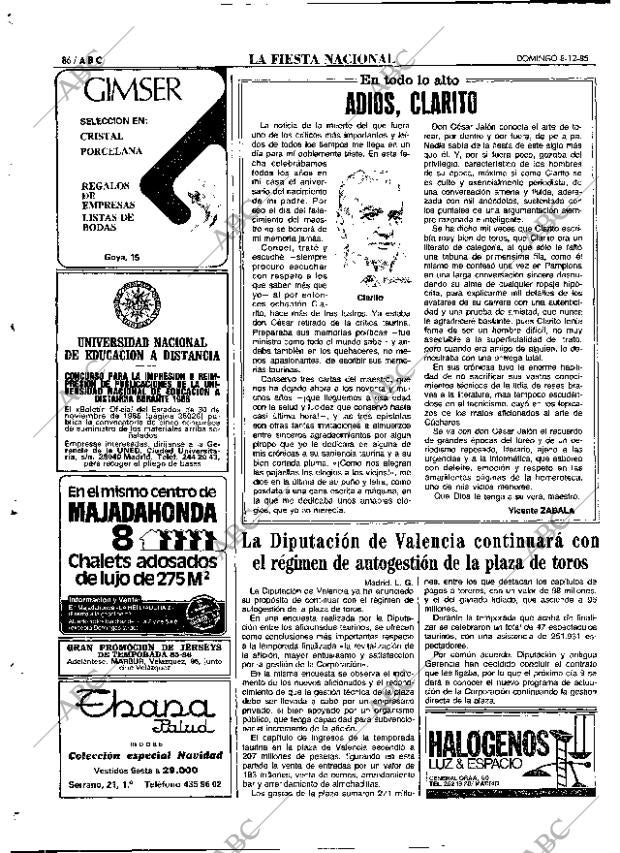 ABC MADRID 08-12-1985 página 86
