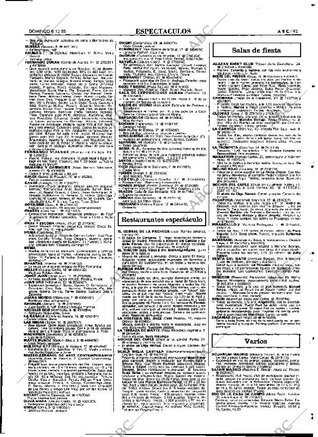 ABC MADRID 08-12-1985 página 93