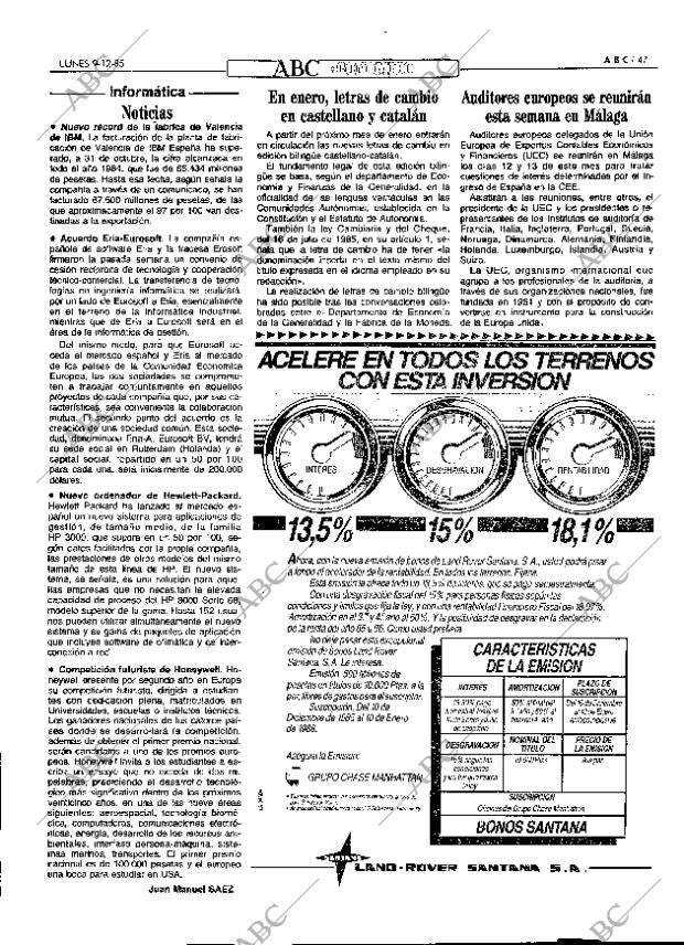 ABC MADRID 09-12-1985 página 47