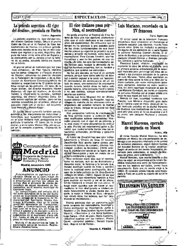 ABC MADRID 09-12-1985 página 71