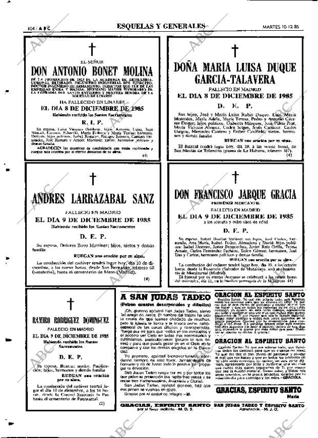 ABC MADRID 10-12-1985 página 104