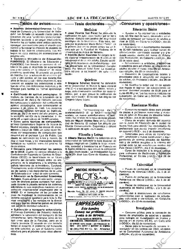 ABC MADRID 10-12-1985 página 64