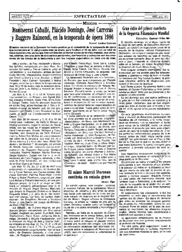 ABC MADRID 10-12-1985 página 83