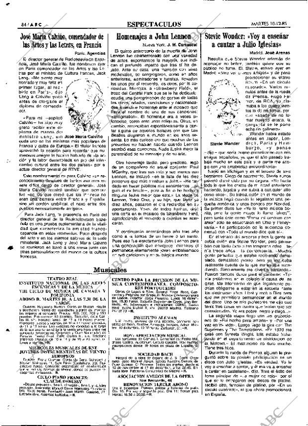 ABC MADRID 10-12-1985 página 84