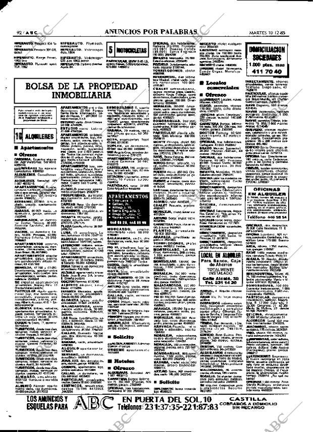 ABC MADRID 10-12-1985 página 92