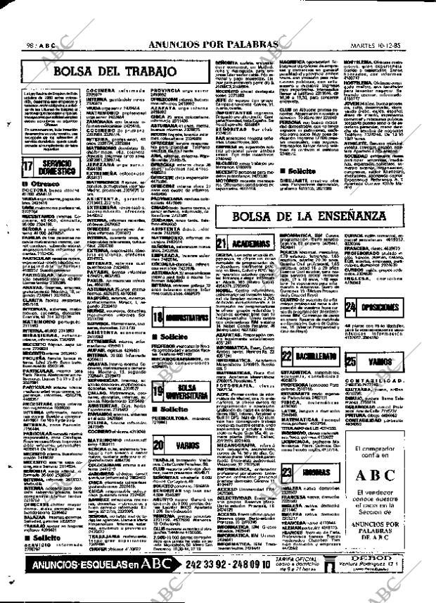 ABC MADRID 10-12-1985 página 98