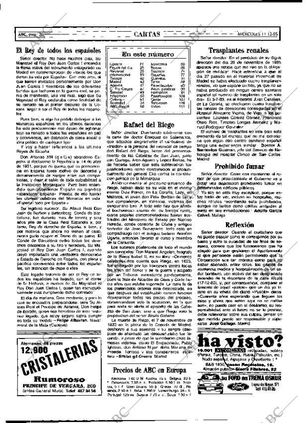 ABC MADRID 11-12-1985 página 20