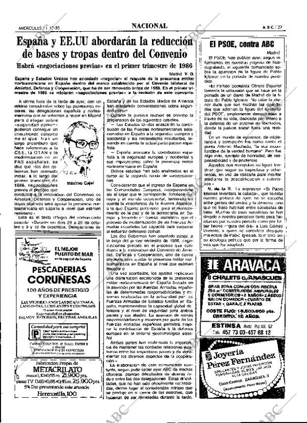 ABC MADRID 11-12-1985 página 27