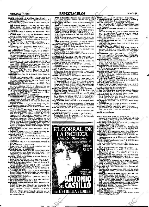 ABC MADRID 11-12-1985 página 87