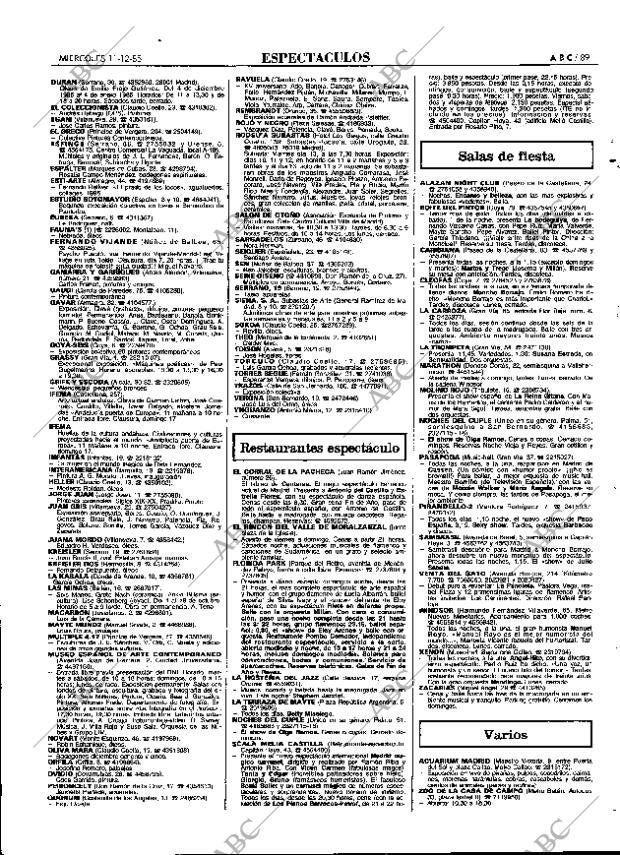 ABC MADRID 11-12-1985 página 89