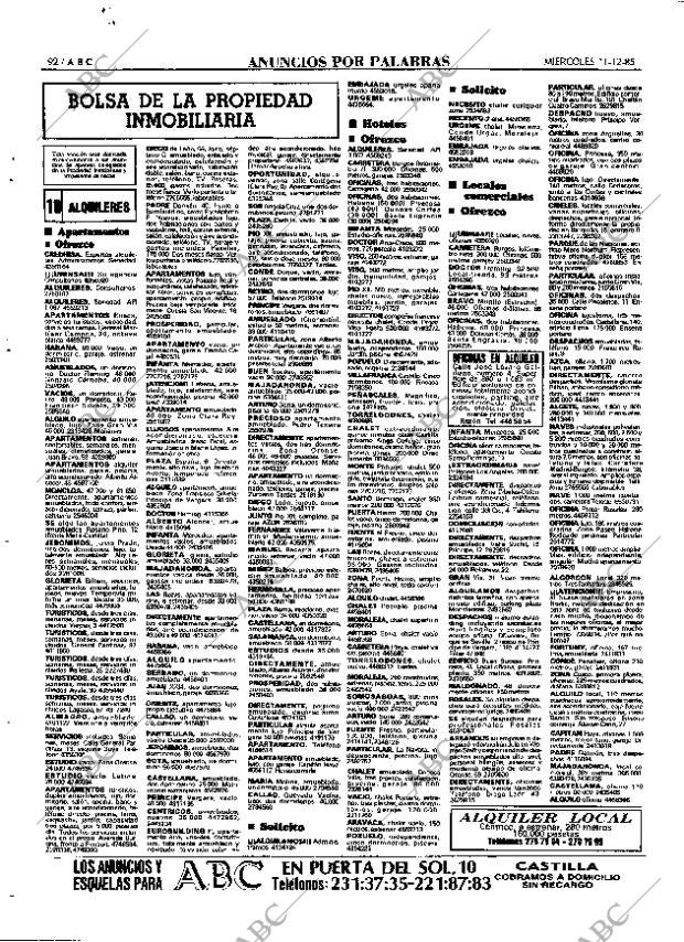 ABC MADRID 11-12-1985 página 92