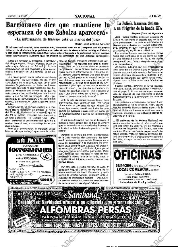 ABC MADRID 12-12-1985 página 29