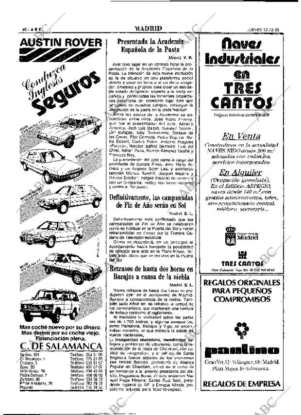 ABC MADRID 12-12-1985 página 40