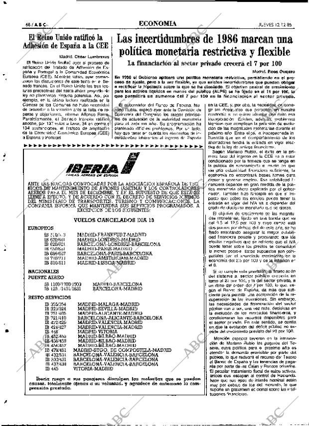 ABC MADRID 12-12-1985 página 68