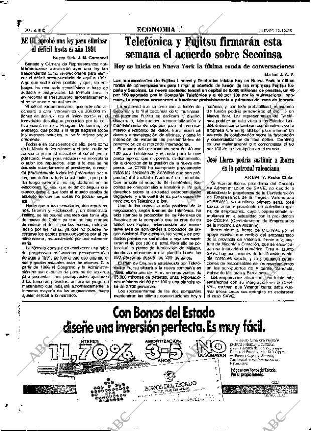ABC MADRID 12-12-1985 página 70