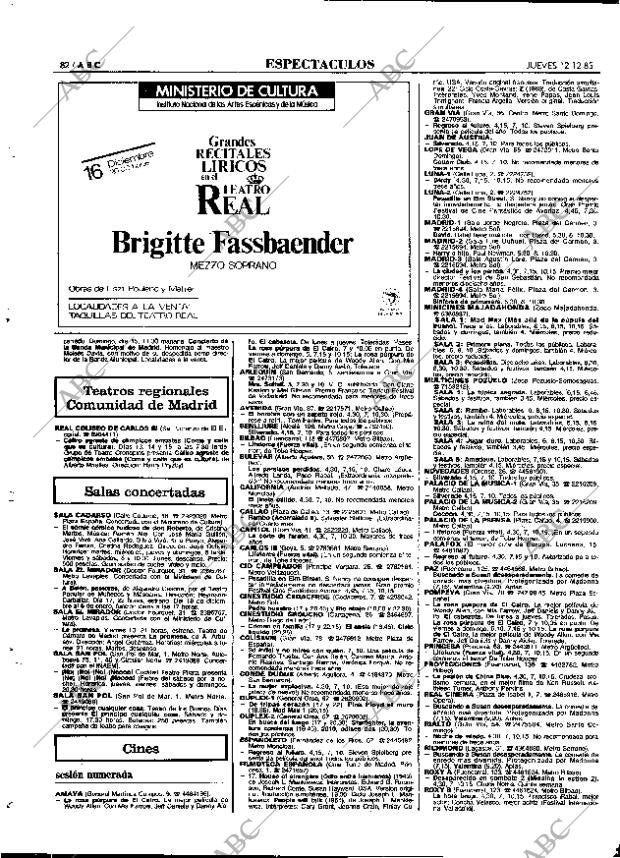 ABC MADRID 12-12-1985 página 82