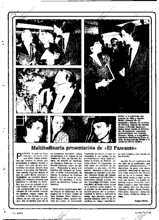 ABC MADRID 16-12-1985 página 112