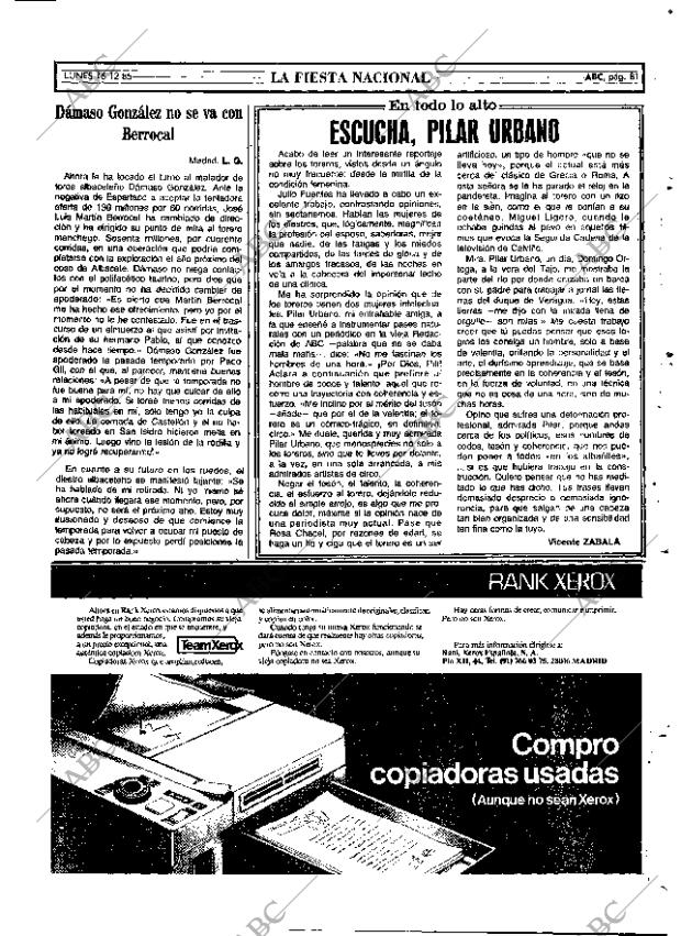 ABC MADRID 16-12-1985 página 81