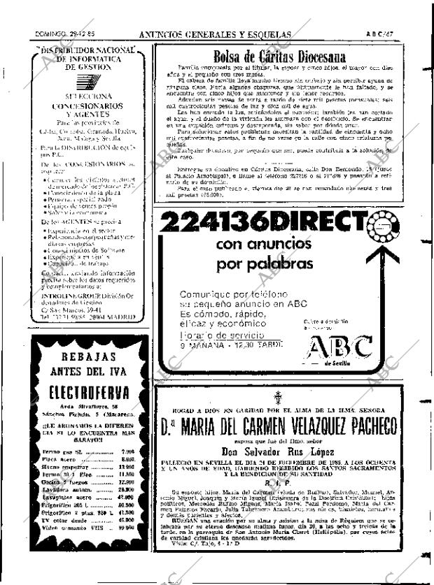 ABC SEVILLA 29-12-1985 página 67