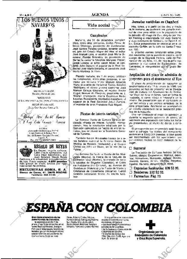 ABC MADRID 30-12-1985 página 30