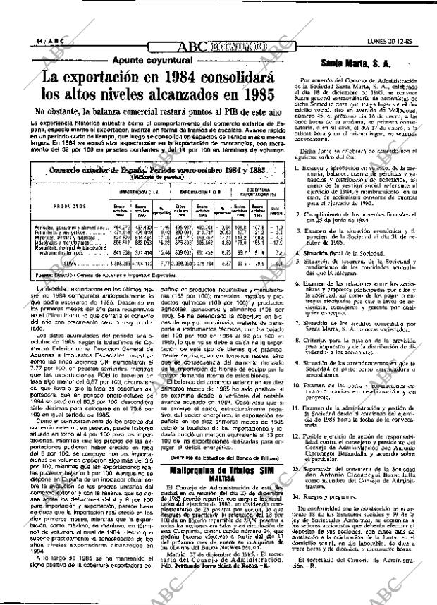 ABC MADRID 30-12-1985 página 44